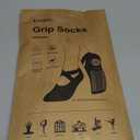 Ozaiic Pilates Socks for Women Non Slip Grip, Yoga Socks with Grippers for Barre, Hospital, Ballet, Dance, Barefoot Workout (One Size, 2p- Black/Gray)