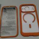Miracase Magnetic for iPhone 17 Pro Case 6.3" [Compatible with MagSafe] Full-Body Phone Case with Built-in Glass Screen Protector & Camera Control,Drop Proof iPhone 17 Pro Cover, Orange