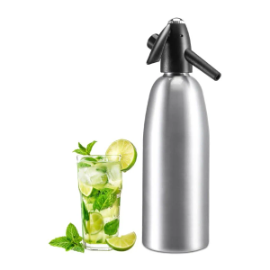 for Soda Water Machine Aluminum Sparkling Water Maker with Customizable Carbonation for Home Use Beverage Station Portable Design(Silver)