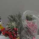 2 Pack Christmas Table Decorations, 14 Inch Christmas Centerpiece Small Potted Christmas Tree with Lights, Pine Cones and Berries, Xmas Artificial Plants for Tables, Home, Mantel Holiday Decor (Red)