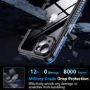 xiwxi for iPhone 14 case Waterproof,[IPX8 Underwater Case][Full Body Shockproof & 15FT Military Dropproof][Built-in Screen Protector][Dustproof] Clear Sound for iPhone 14 case 6.1 inch-Black