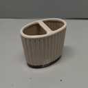 Ceramic Ribbed Electric Toothbrush Holder Bathroom Caddy Storage Multifunction