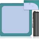 32.5 Inch Mahjong Mat for Table, 3MM Non-Slip & Noise Reduction Gaming Mat with Drawstring Bag, Perfect for Poker, Board Games, Card Games, Tile Games, and Dominoes (Dark Cyan-Pale Blue)