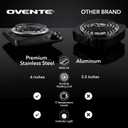 OVENTE Electric Countertop Single Burner, 1000W Cooktop with 6" Stainless Steel Coil Hot Plate, 5 Level Temperature Control, Indicator Light, Compact Cooking Stove and Easy to Clean, Black BGC101B