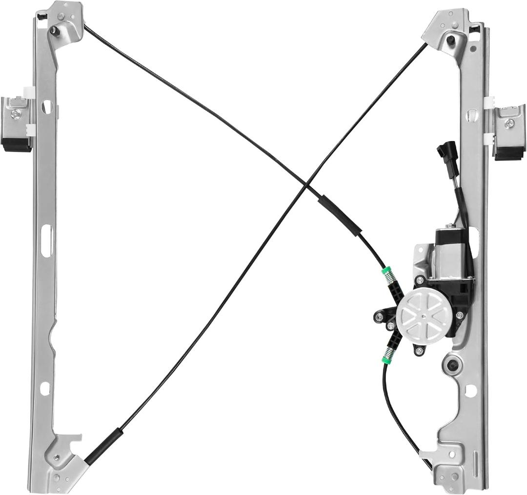Front Passenger Side Power Window Regulator with Motor (2 Pins) Fit for 2007-2013 Chevrolet Silverado 1500/2500 HD/Suburban/Tahoe, GMC Yukon/Sierra, 2007-2008 Cadillac Escalade, 741-443