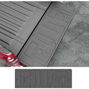 powoq Tailgate Mat Compatible with 2022 2023 2024 2025 2026 Nissan Frontier Tailgate Liner TPE Truck Mat Replacement for 2022-2026 Nissan Frontier Accessories(Circle Style Tailgate Mat)