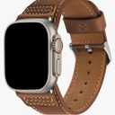 Apple Watch Strap 49mm 46mm 45mm 44mm 42mm 41mm 40mm for Men, Top Genuine Leather Replacement Straps for iWatch Ultra3/2/1 SE3/2/1 Series 11 10 9 8 7 6 5 4 3