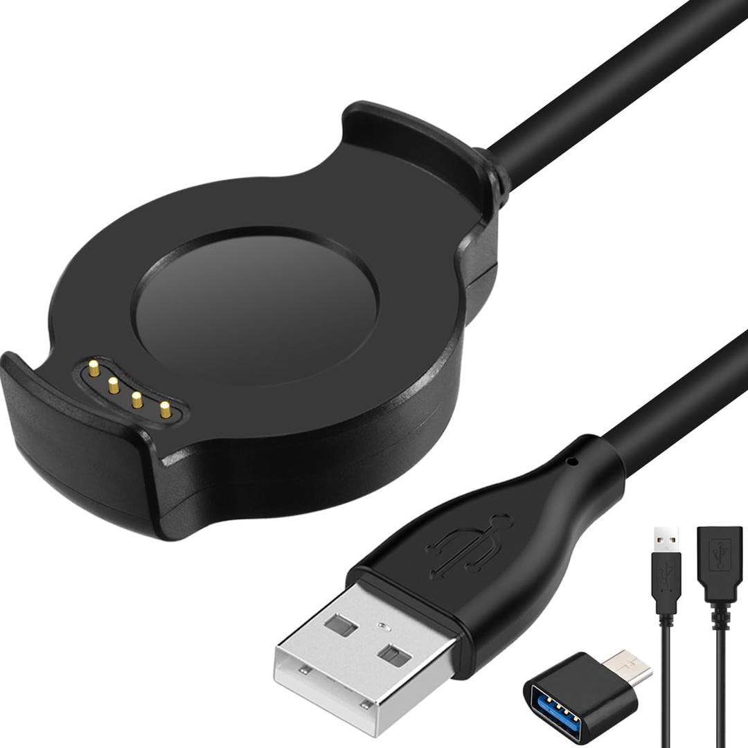 Charger for Huawei Watch 2/2 Pro Sport/Classic, USB Charging Dock Cable, Replacement Smartwatch Accessories Power Cord, 1m/3.3FT, with USB to USB C Adapter