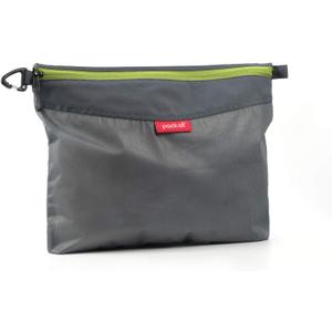 pack all Water-resistant Material Zipper Pouch, Mesh Zipper Bags for Storage, Travel, Office (Gray, Large) (Grey)