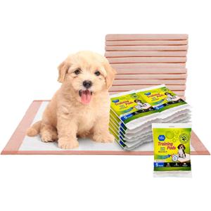 MED PRIDE Cat Pee Pads for Travel Carrier Disposable 6-Layer Ultra-Absorbent Leakproof Kitten Pads 22 X 24 in (1 Pack (5 Pads) Peach)