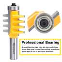 Reversible Finger Glue Joint Router Bit 1/2 Inch Shank, Newdeli Bearing Finger Joint Router Bits Carbide Joinery Wood Milling Cutter for DIY Door Table Cabinet Shelve Furniture