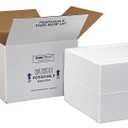 Polar Tech XM15C Thermo Chill Expand-em Series Insulated Carton with Foam Shipper, 10-5/8" Length x 6-1/2" Width x 5" Depth (Case of 4)