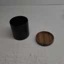 DOWAN 7.6" 360 Rotating Utensil Holder, Kitchen Utensil Holder for Countertop, Ceramic Utensil Crock, Large Cooking Utensil Caddy for Kitchen Counter, Protection Cork Bottom, Black