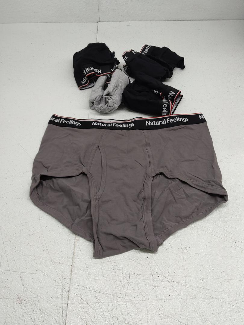 Natural Feelings Men's Briefs Underwear Multipack Mens Cotton Full Rise Briefs with Comfort Waistband XL