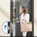 Veise Fingerprint Door Lock Set, Keyless Entry Door Lock, Front Handle Set, Electronic Keypad Deadbolt with Lever Handle, 2 Keys, Auto-Locking, One-time Codes, Easy to Install, Satin Nickel