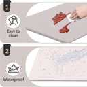 Kitchen Mats for Floor Kitchen Rugs, Cushioned Anti-Fatigue Waterproof Non-Slip Kitchen Mats Set, Ergonomic Comfort Standing Mat for Kitchen, Floor, Home, Office, Beige 17.3"x59"