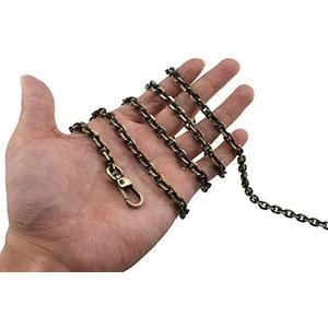 HAHIYO Mini Pochette Purse Chain Strap Thin Wide 6mm for LV Length 39.4 inches Thick 2mm Shiny Bronze for Shoulder Cross Body Sling Handbag Wallet Clutch Comfortable Flat Metal Strap 1 Pack