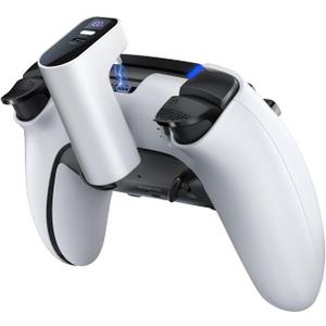 LVFAN PS5 Wireless Controller Charger, 2000mAh Rechargeable Battery Pack with LED Digital Power Indicator, Portable Power Bank for PS5 Controller & PS5 Edge Controller