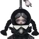 POP MART SKULLPANDA  Wednesday PlushClassic Dress Version Collectible Toy Charm Holiday Birthday Gifts for Girls and Boys