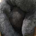 Donut Dog Bed - Premium Comfort for Anxiety Relief - Fluffy & Calming Design with Ultra-Plush Support | Cozy Round Dog Bed with Super Soft Circle Style (Dark Grey, Large)