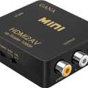 GANA HDMI to RCA AV Converter - 1080P HDMI to 3RCA CVBS AV Composite Video Audio Adapter - Supports PAL/NTSC with USB Charge Cable for PC Laptop HDTV DVD