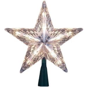 Kurt Adler Star Treetop 10-Light Set, 7-Inch, Clear