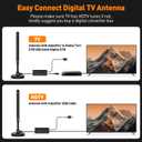 2 x TV Antenna-Smart TV Antenna 600+ Miles Coverage Range, HD Digital TVs Antenna for Local Channels, Support 4K 1080P & Signal Amplifier, 18ft High Performance Coax Cable, Support All TVs-Orange