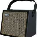 Acoustic Guitar Amplifier, 30 Watt Bluetooth Speaker Rechargeable Portable Acoustic Guitar Amp with Reverb Chorus Effect, 3 Inputs, Black