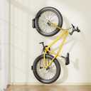 monTEK Bike Wall Mount for 4.5" Tire Width, Swivel Bike Wall Hanger Holds Up to 77lbs, Space-Saving Bike Rack Garage, Heavy Duty Bike Storage for Bedroom Home Office, 1 Pack