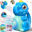 Zerhunt Dinosaur Bubble Machine for Toddler: Automatic Blower with Lights, Large 150ML Tank & Powerful Motor - Produces 15,000+ Colorful Bubbles/Min for Magical Party, Birthday