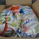 Hoteam 4 Set Outdoor Patio Chair Cushions 20 x 42 in Deep Seat Waterproof Patio Cushions Set for Furniture Replacement Removable Seat and Back (Flower)