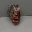 Halloween Decoration Props, Scary Hanging Severed Head Life-Size Bloody Latex Zombie Head for Haunted House Halloween Party Yard Bar Decor