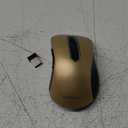 memzuoix 2.4G Wireless Mouse, 1400 DPI Mobile Optical Cordless Mouse with USB Receiver, Portable Computer Mice Wireless Mice for Laptop, PC, Desktop, MacBook, 5 Buttons (Gold)