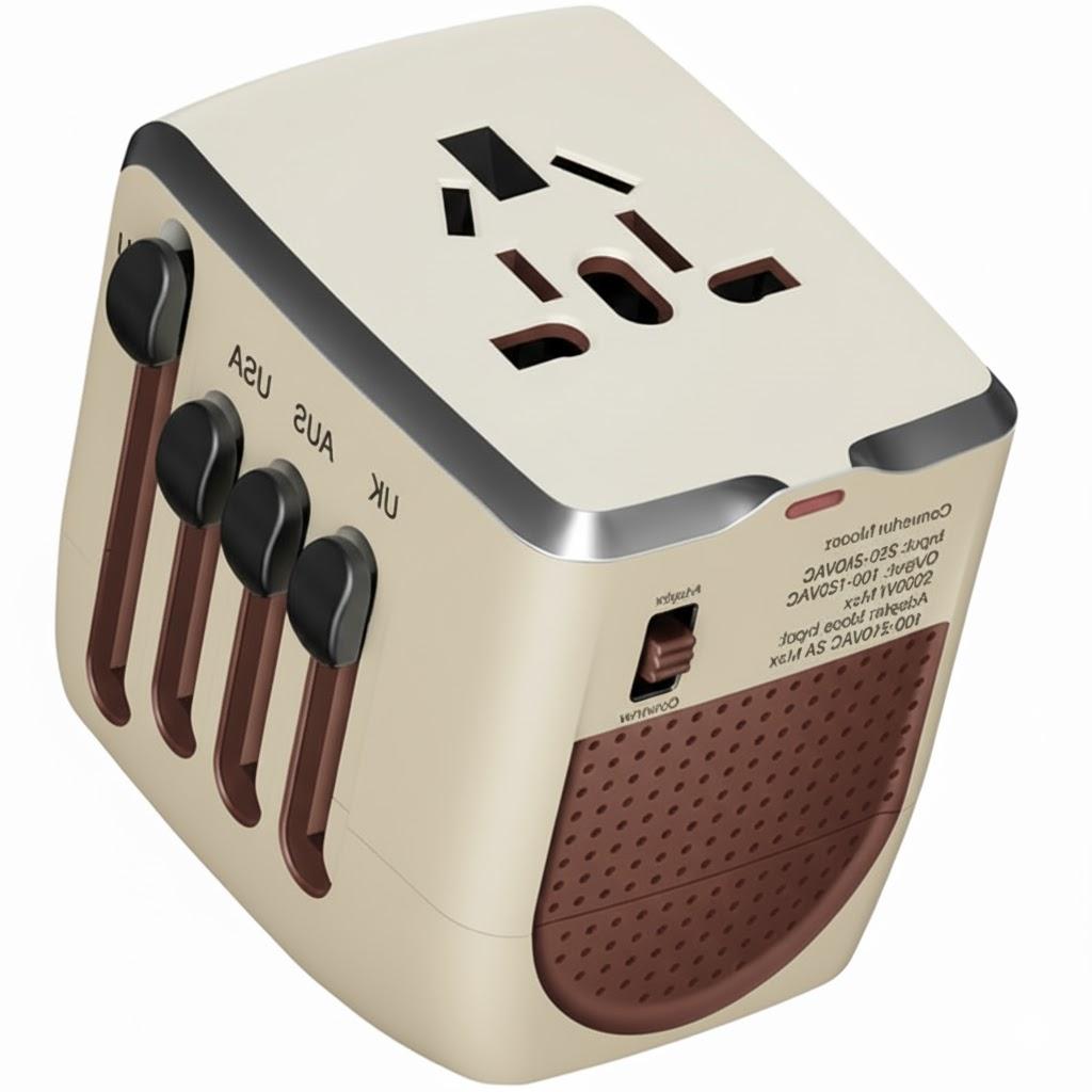 International Travel Adapter Voltage Converter, International Travel Adapter Voltage Converter to Step Down 230V to 120V for Hair straighteners