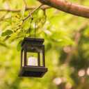 SOLPEX Solar Lanterns Outdoor Waterproof, 8 Pack Solar Lights Outdoor LED Hanging Lantern Lights, Candle Effect Decorative Lights with Stakes for Outside, Garden, Patio, Porch, Yard, Pathway