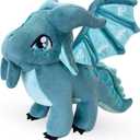 Kobataro Wings Dragon Plush Toys Stuffed Animal Plushies Cute Dragon Figure Merch Present for Kids Aged 3+ (Navy)