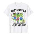 Bags Packed Flaps Waxed No Turning Back Travel Trip T-Shirt Size M