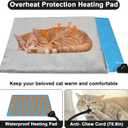 Heated Cat House for Outside, High Insulated Heated Outdoor Cat Shelter 100% Weatherproof with Escape Door, Elevated Outdoor Cat House with Heater for Feral Stray Barn Cat Kitty 17.7"x17"x17.5"