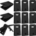 Foilswirl 12 Pcs Solar Cover Reel Attachment Clip 2.8 x 1.73 x 0.24 Inch Pool Cover Clips for Reel Blanket Universal Inground Swimming Pool (Black)