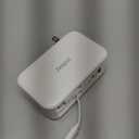 4 in 1 Retractable Wall Charger with Dual Cables,40W Retractable Phone Charger Wall Plug with Dual USB Ports,20W USB C Chargers Block Fast Charging for iPhone 17 16 15 14 13,LG, Galaxy S24 23,Pixel (White)