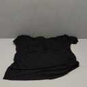 Womens Spaghetti Straps Cold Shoulder Shirts Casual Half Sleeve Tops (Large, Black)
