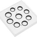 2 x Smart Ring with Call/Clock/Events Alerts, No APP Subscription, Body Temp/Heart Rate/Women's Health Tracker, 5ATM Waterproof Fitness Ring for Android & iOS Only Sizing Kit(6-14#)