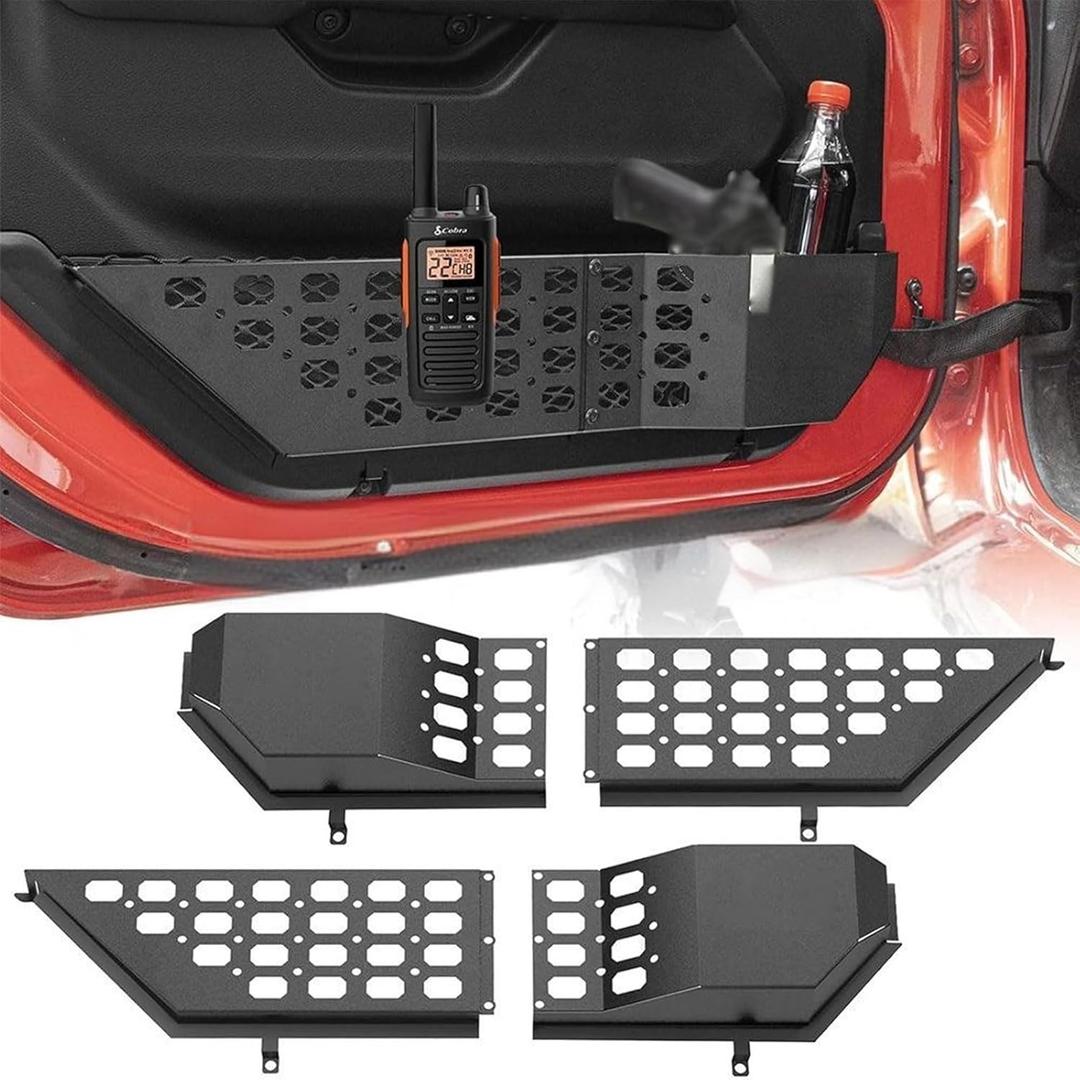 2PCS Metal Front Door Pocket Storage Box for 2018-2024 Jeep Wrangler JL JLU 4XE & 2020-2024 Gladiator JT, Organizer for Car Accessories, Tools, Off-Road Gear (Not for Power Seats) 2PCS Metal Front Door Pocket Storage Box for 2018-2024 Jeep Wrangler JL JLU 4XE & 2020-2024 Gladiator JT, Organizer for Car Accessories, Tools, Off-Road Gear (Not for Power Seats)