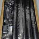 Heavy Duty Extra Long Curtain Rods 144-240 Inches, Adjustable for 12-20ft Large Windows & Sliding Doors - 1 Thick Metal Reinforced Brackets, Black Curtain Drapery Rod for Living Room Outdoor Patio
