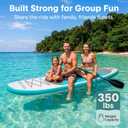 SereneLife Inflatable Stand Up Paddle Board - Wide Stable Design, Non-Slip Deck for Adults & Youth with Premium Paddle Board Accessories: Carry Bag, Dual Action Pump, Paddle, Ankle Leash