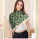 CHLINS 27.5 Square Head Scarf for Women Satin Hair Scarf Silk Wrap Neck Scarf Bandanas for Handbags Accessories