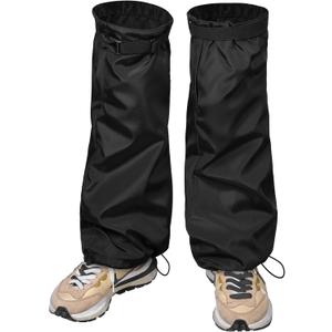 Adnee 2 PCS Lawn Care Leg Gaiters-Weed Eating Leg Protectors-Garden Trimming Leg Chaps-Adjustable Leg Guards for Garden and Farm Working, Black