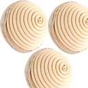 3 pack of 5 inch Sourdough Bread Bakery Basket,Round Bread Banneton Proofing Basket with Linen Liner Cloth, Brotform Dough Rising Rattan Handmade Rattan Bowl for Professional & Home Bakers