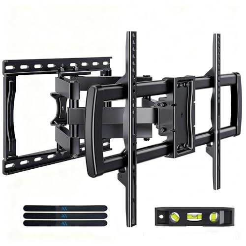 Full Motion TV Wall Mount Bracket for Most 32-85 inch TVs,TV Mount with Dual Articulating Arms,Tilt/Swivel/Extension/Leveling,Fits 8” 12” 16" Studs,Max VESA 600x400mm, Holds up to 132lbs
