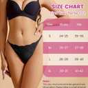 2 x G-String Thongs for Women Lace Thongs Black Thongs for Women Panties (Black, L)